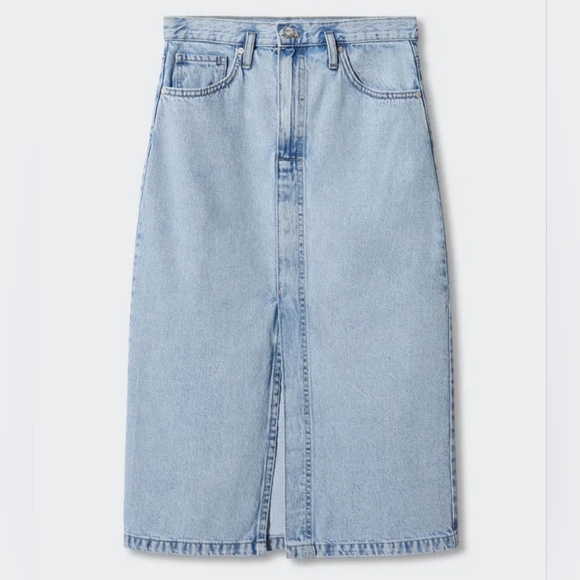 MANGO Jeans midi-skirt XL FREE Shipping - Picture 2 of 2